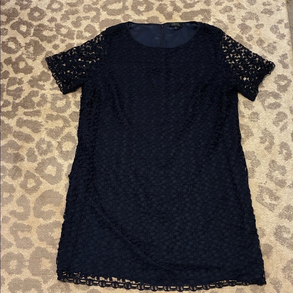 Tahariโ ASL Lace Dress Navy 18W Event Semi Formal